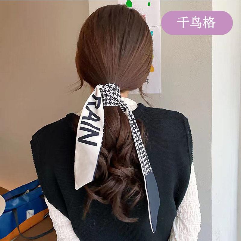 Шелковый шарф Qiandongge, повязка на голову в стиле ретро, завязанный хвост, бант, лента, повязка на голову, повязка на голову Mori Series