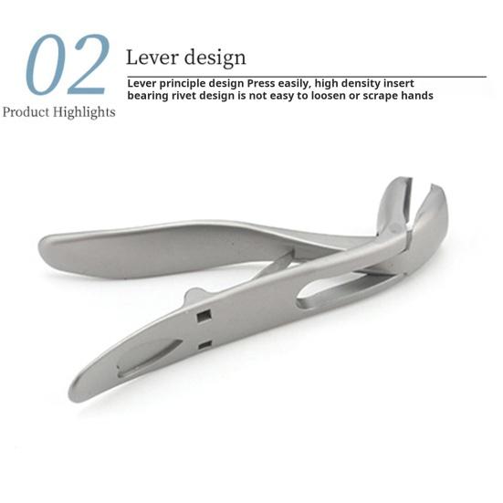 Кусачки для ногтей с металлическими пилочками, эргономичные кусачки для ногтей с угловой головкой, набор из нержавеющей стали, толстые кусачки для вросших ногтей