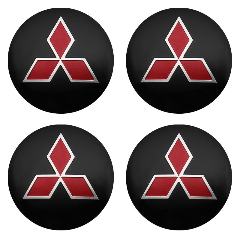 Наклейки на центральные колпачки колес 56 мм 60 мм Колпачки ступиц Автоаксессуары Для Mitsubishi Lancer 9 Outlander ASX L200 Pajero EX Ralliart