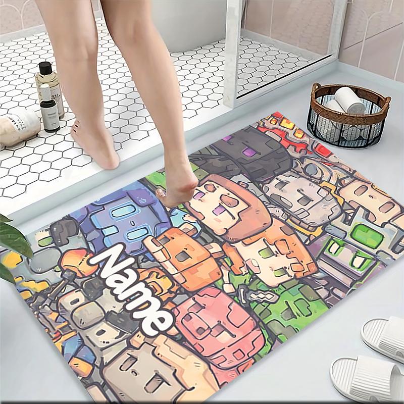 Custom Name Magical Unicorn Fantasy Carpet Rug Customizable Soft Washable Anti-Slip Home Living Room Sofa Mats Personalized Rug. 0909132
