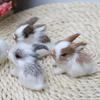 Lifelike Cute Birthday Gift Fur Miniatures Animal Kids Toy Easter Plush Bunny Simulation Rabbits