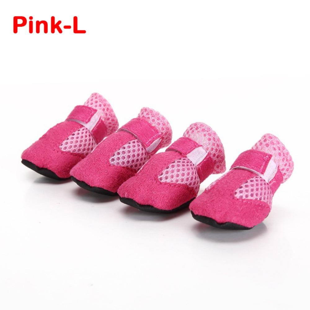 4pcs/set Soft-soled Dog Shoes Mesh Pet Sandals New Poodle Dog Shoes for Small Dogs Puppies