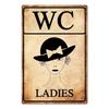 Винтажная забавная металлическая жестяная табличка WC Туалет Умывальник Туалеты Настенное искусство Бар Клуб Ванная комната Туалет Украшение стены