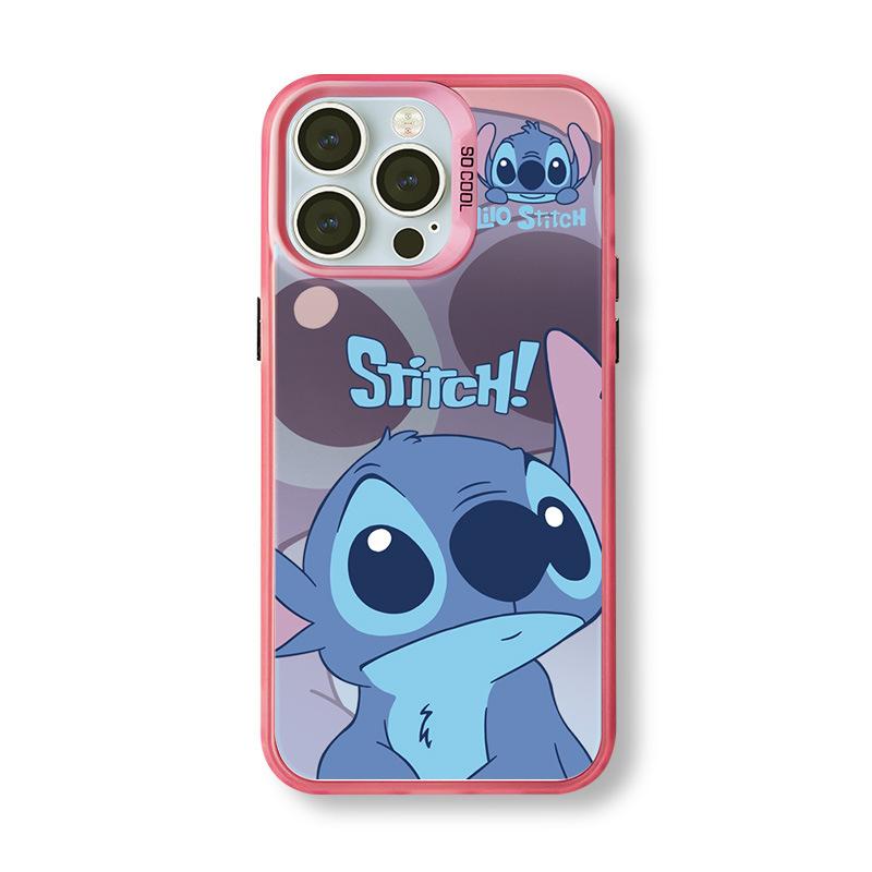 Cartoon Apple 15 phone case, iPhone 13 Pro Max drop-proof 12, cartoon 14 Pro, colored silver hard case, 11 dropshipping available.