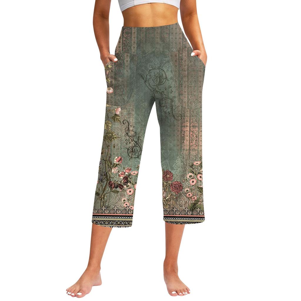 Женские повседневные брюки с карманами и высокой талией, спортивные штаны Seven Pants