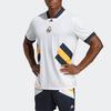 Adidas SS23 Icons Ретро Реал Мадрид Футбол Спортивный трикотаж с коротким рукавом Мужские топы Белый HT6456