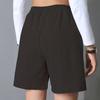 Women's Summer Shorts Casual Stretch Mid Waist Shorts with Pockets Drawstring Wide Leg