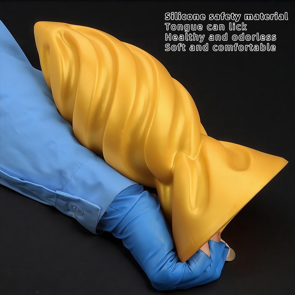 Гигантский Золотой Мягкий Силиконовый Реалистичный Дилдо Анальная Пробка Игрушка для Взрослых Анальный Фистинг Большой Член Пенис