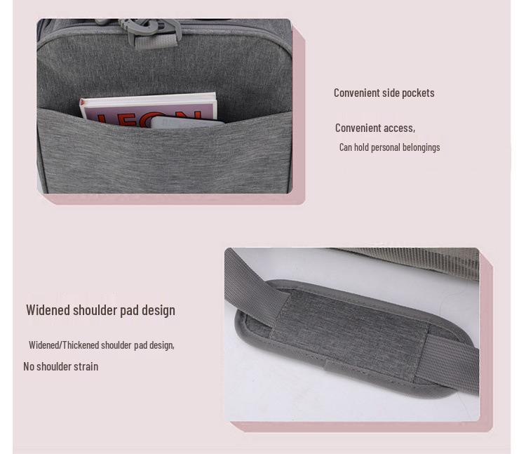 Portable Breathable Pet Carrier: Foldable, Lightweight, Car-Mountable, Large Capacity for Cats and Small Dogs