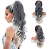Синтетические накладные волосы на завязках, длинные вьющиеся волнистые волосы на клипсе в виде конского хвоста для женщин, повседневная одежда
