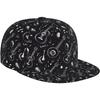 Ручная Рисунок Гитара Музыка Принт Snapback Кепки для Мужчин Женщин Регулируемая Плоский Козырек Кепка для Мужчин Бейсболка Черный
