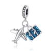 Airplane Charms Fit Fashion Original Bracelets 925 Silver Aircraft Travel Beads Camera Luggage Passport DIY Charm Jewelry GIft
