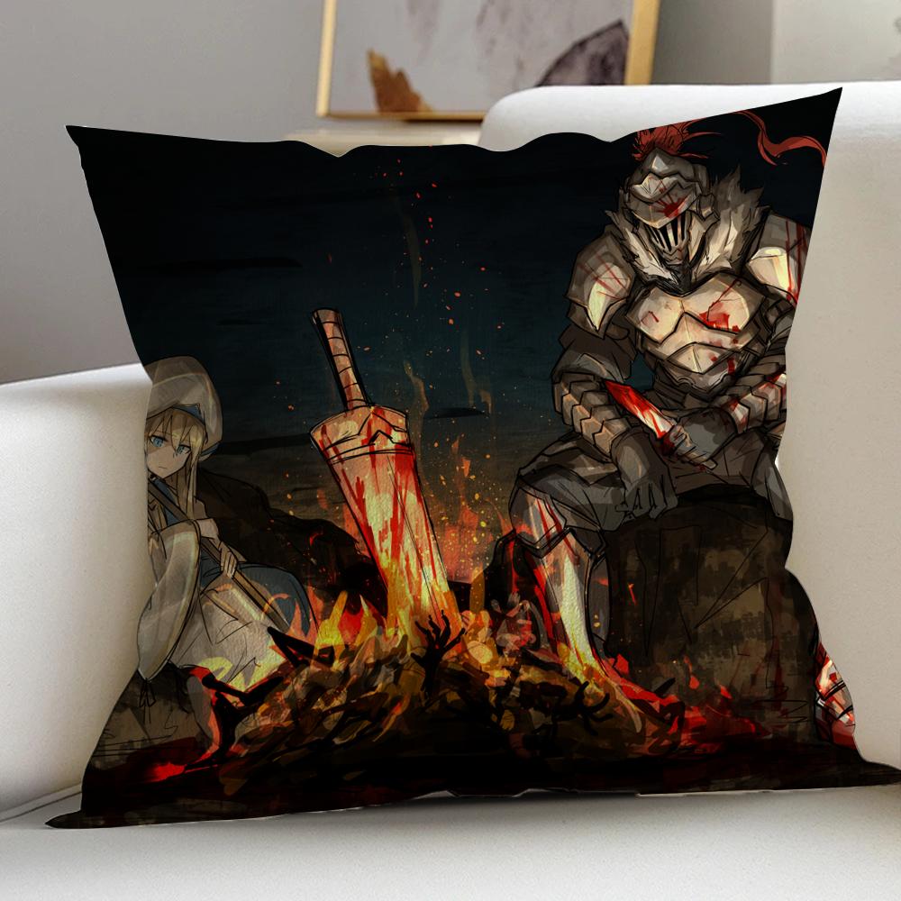 Goblin Slayer Cushion Cover Inches Farmhouse Decor Home Throw Pillow Covers for Couch Decorations