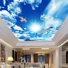 Modern Photo Wallpaper Blue Sky And White Clouds Murals Poster Theme Hotel Living Room Ceiling Wall Mural