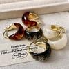 Circle Round Earring Jewelry Accessories Hoop Ear Buckle Trendy Resin Hoop Earrings  Wedding