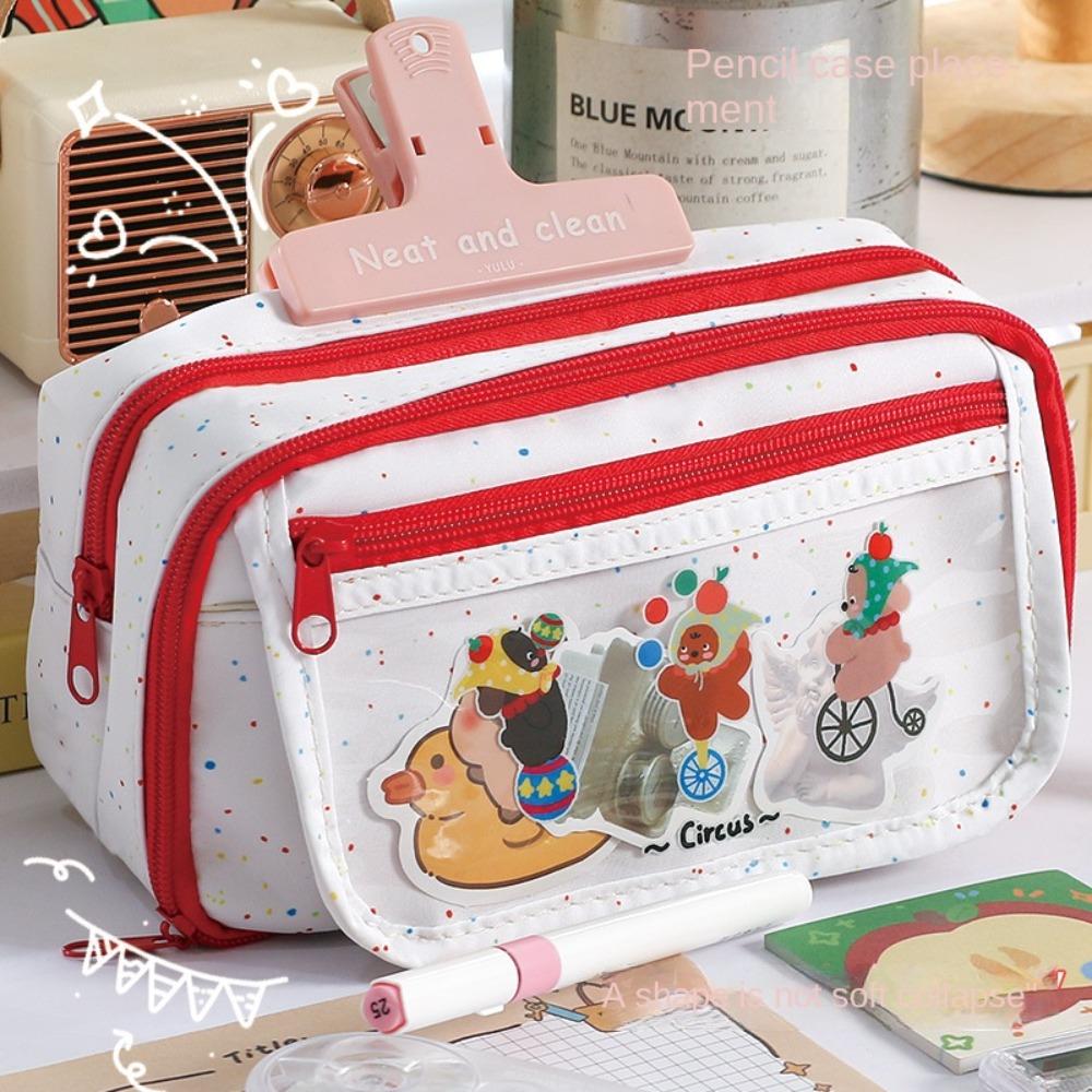 Animal Bear Dog Korean Pencil Bag Cosmetics Storage Stationery Storage Bag Office Supplies