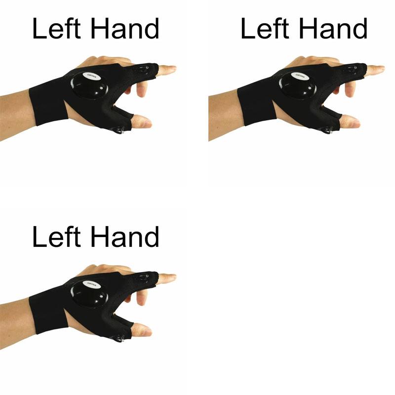 Fingerless Glove LED Flashlight Waterproof Torch Outdoor Tool Fishing Camping Hiking Survival Rescue Multi Light Tool