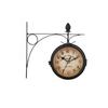 Grand Central Garden Decoration Wall Mount Double Sided Wall Clock Outside Metal Clock Bracket