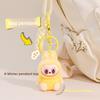 Kawaii Keychain with Bow Car Hanging Pendant Decor Cartoon Backpack Hanging Keychain Pendant Charms Keyrings Gift for Kid