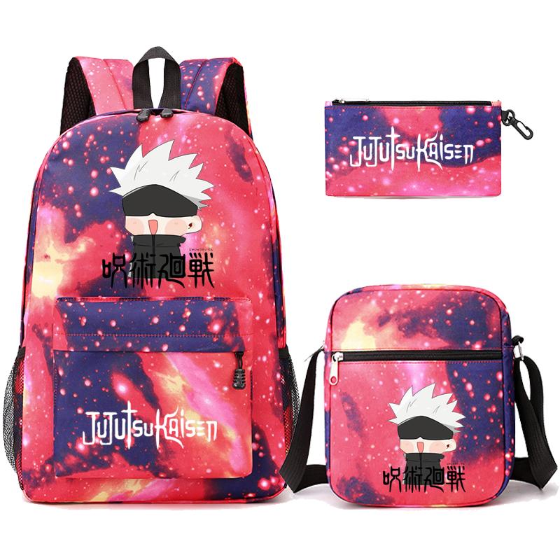 3 шт./компл. аниме рюкзак для мальчиков и девочек легкие сумки Hildren обратно в школу школьный рюкзак студент Kawaii рюкзак