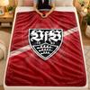 Flannel BlanketVfB Stuttgart Warm Soft Throw Blanket for Indoor Sofa Bed Living Room Use