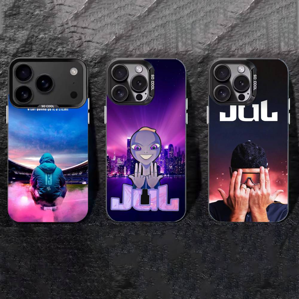 Rapper J-JuL C'est Pas Des Lol Phone Case For iPhone 17,16,15,14,13,12,11 Plus,Pro Max,XS,Colored silver phone case