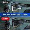 Для KIA NIRO 2022 2023 2024 Защитная пленка для фар автомобиля из черного ТПУ, наклейка для изменения цвета тонировки передних фар, аксессуары