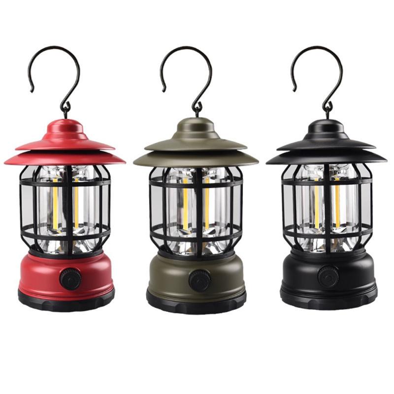 Уличный COB кемпинговый фонарь многофункциональный ретро портативный светодиодный подвесной аварийный фонарь палаточный фонарь