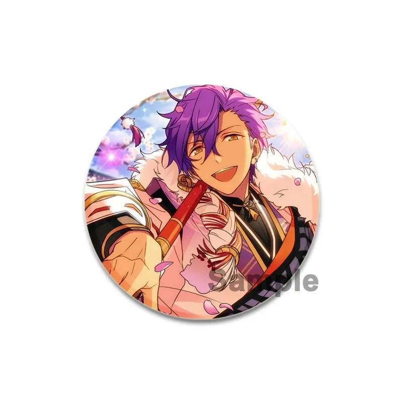 32/44/58mm Ensemble Stars Idol Brooch Round Cartoon Cosplay Badge Adonis Otogari Icons Lapel Pins for Backpack Gift Accessory