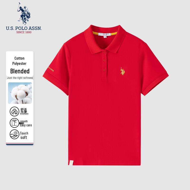 U.S. POLO ASSN. Women's Long-Sleeve Solid Polo Shirt