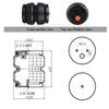 2E2300 Double Convolute Airbags for Truck/Bus/Trailer Heavy-Duty Pneumatic Suspension 113-137mm Adjustable 1/2-14NPT&3/8-16UNC
