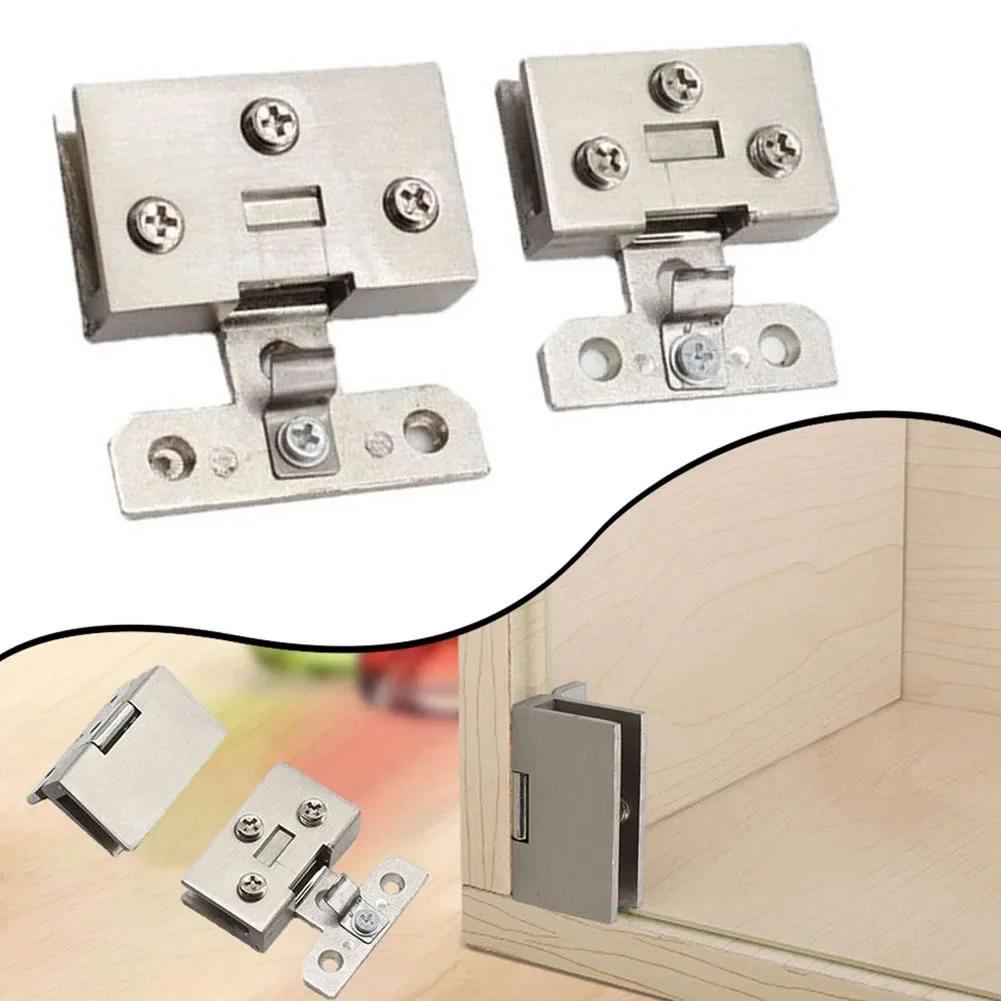 Петля для стеклянной двери шкафа, зажим для ворот витрины шкафа, мебельная фурнитура, петли для квадратной стеклянной двери 4-10 мм