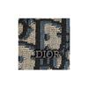 Dior Embroidered Monogram Leather Lined Short Double Fold Fabric Wallet Unisex Wallet Beige Black 2OBBH027YSE-H05E