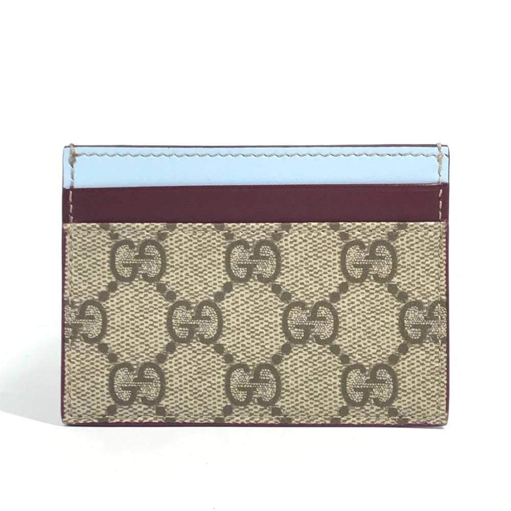 GUCCI 818769  GG Supreme logo panda Business Card Holder Card Case