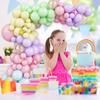 91 шт. разноцветные пастельные воздушные шары в виде макарон, гирлянда, радужные латексные шары, воздушные шары, день рождения, свадьба, декор для детского душа