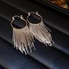 Модные темпераментные персонализированные дизайнерские серьги с металлической цепочкой и кисточками для женщин