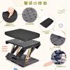 4-ступенчатая регулируемая подставка для ног, складная, под стол, для офиса, работы, автомобиля или дома (черный)