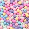 6/8/10 мм Макаронный цвет Матовые акриловые бусины Круглые разделительные Свободные бусины Для изготовления ювелирных изделий DIY Браслет Ожерелье Аксессуары для рукоделия