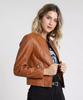 Women Leather Jacket Brown Pure Lambskin Moto Biker Jacket Handmade Stylish Wear