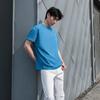 Calvin Klein Сплошная хлопковая свободная футболка с короткими рукавами и вышивкой, мужские топы синего цвета 40HM229-CFG