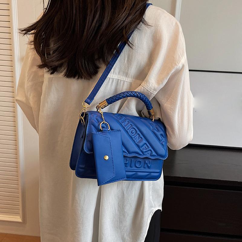 Yogodlns Модная женская квадратная сумка через плечо Samll из искусственной кожи, винтажная однотонная сумка через плечо с верхней ручкой и небольшим кошельком