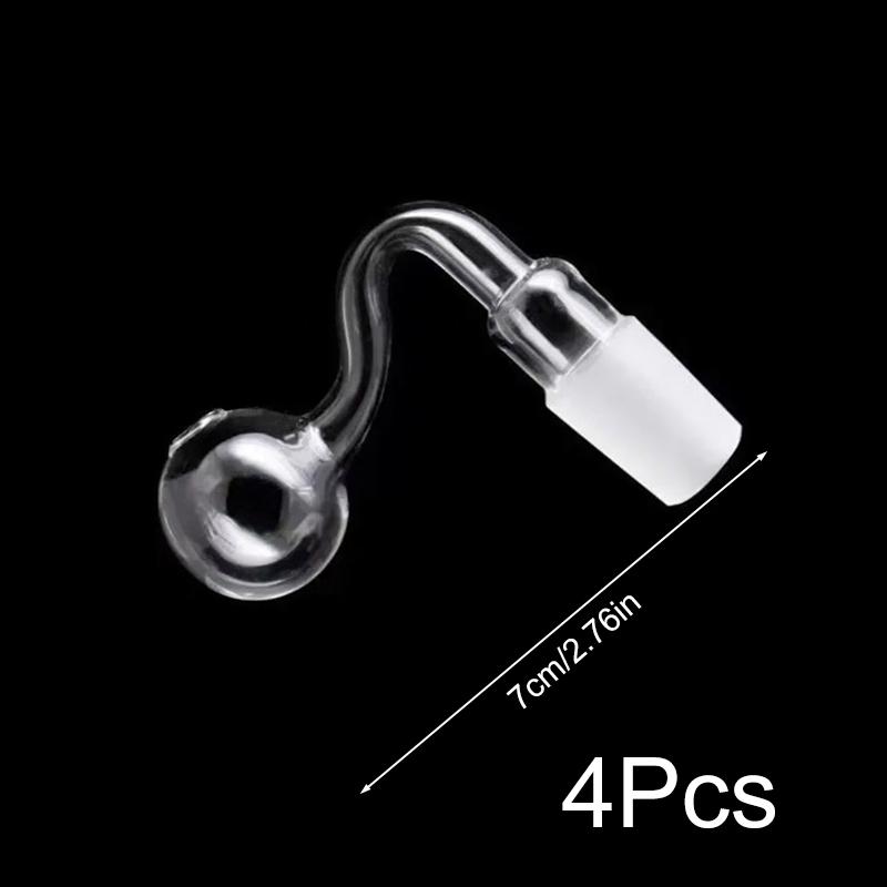 1/4PC Фильтрованные аксессуары Фильтрованный дым Высококачественная водопроводная трубка Высокое боросиликатное стекло DIY двойного назначения изогнутая трубка