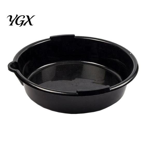 Precise Volume Measurement Pan Engine Oil Drain 7-Quart Black Plastic Change Pan, Waste Catch Basin, Car Tray, Auto Repair Receiver Coolant