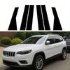 Fit For Jeep Cherokee KL 2014-2023 Gloss Black Door SIde Decor Pillar Post Window Moulding Trim Stiker Cover Accessories Set