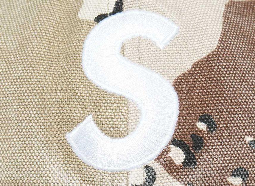 Supreme Пигментный S-Логотип 6-панельная кепка Камуфляж «Шоколадная крошка»