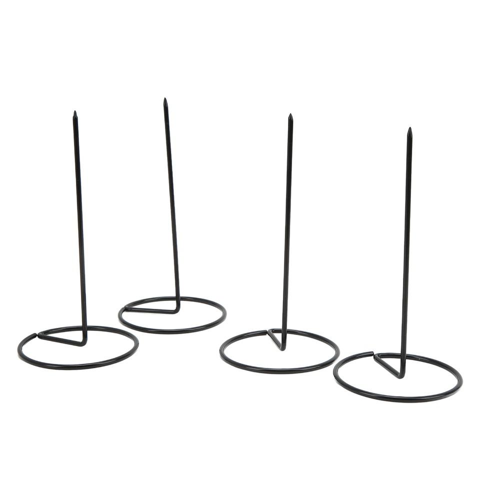 4Pcs Black Receipt Stabber Stable Ticket Holder Straight Desk Receipt Holder Receipt Storage