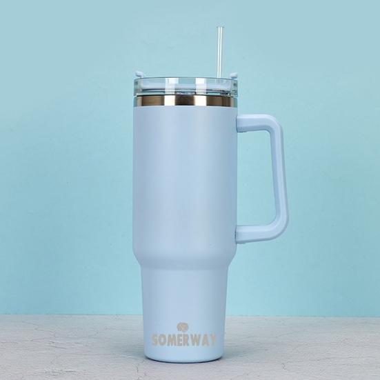 Yousheng термостакан из нержавеющей стали на 40 унций с вакуумной изоляцией и многоразовой соломинкой для путешествий дома и офиса