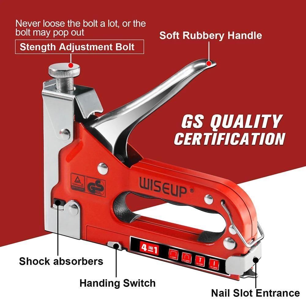 WISEUP ручной гвоздезабивной пистолет степлер для деревянных рам с гвоздодером бытовой степлер для деревянной мебели своими руками строительные степлеры инструменты