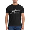 Мужская черная футболка с коротким рукавом и логотипом Jackson Guitars, европейский размер - Повседневная летняя футболка с графическим геометрическим дизайном, классический крой, круглый вырез