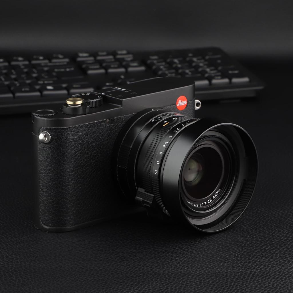 Металлическая бленда объектива Haoge для камеры Leica Q3 Q2 QP q Typ 116 Typ116, черная с крышкой Q3-43 QP LH-LQOB+FLC-49